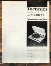 Technics SL-1800 MK2 toca-discos / proprietários de toca-discos / manual do usuário *original* comprar usado  Enviando para Brazil