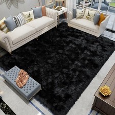 Latepis kudłaty dywan 200x300 cm - czarny, miękki i elegancki do salonu na sprzedaż  PL