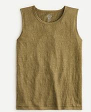 Usado, Camiseta regata feminina J.CREW VERDE OLIVA LINHO GOLA REDONDA SEM MANGAS MUSCULOSA tamanho XS comprar usado  Enviando para Brazil