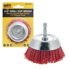 Escova de copo de cerdas de náilon filamento abrasivo 2,5", arranhão de lixa, broca sextavada 1/4" comprar usado  Enviando para Brazil