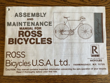 Ross bicycles assembly for sale  New Franken