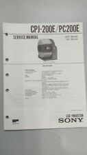 Service Manual Sony Lcd Projector CPJ-200E/PC200E comprar usado  Enviando para Brazil
