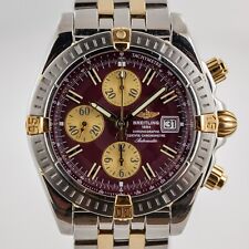 Usado, Breitling Chronomat Evolution 44 Ref B13356 Masculino Aço Inoxidável e Ouro Chrono Borgonha comprar usado  Enviando para Brazil