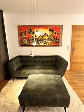 Designercouch grünem samtstof gebraucht kaufen  Kirchseeon