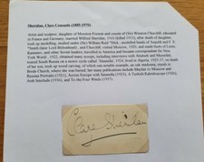 Clare sheridan signature for sale  BATHGATE