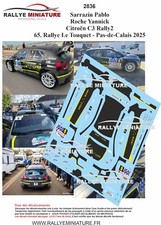 Usado, DECALS 1/43 REF 2836 CITROEL C3 RALLY 2  SARRAZIN  RALLYE TOUQUET 2025 comprar usado  Enviando para Brazil