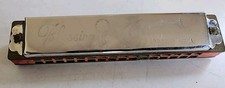 Antigo Blessing Harmonica DHC161 Design de Peixe Gravado 5" comprar usado  Enviando para Brazil
