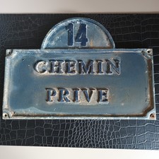Ancienne plaque indicative d'occasion  Coutances