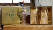 Copos de cerveja c.1950 CROFT Banquet Ale na caixa FORMA DE TULIPA Narragansett Brewing Co comprar usado  Enviando para Brazil