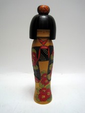 Usado, Boneca Kokeshi japonesa vintage de madeira por Mestre Kazuo Takamizawa (11") assinada comprar usado  Enviando para Brazil