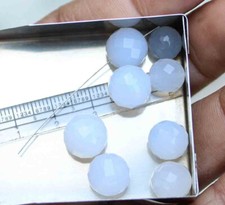 55,10 quilates de calcedônia natural redonda facetada brioleta lágrima gota pedras preciosas soltas contas comprar usado  Enviando para Brazil