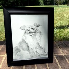 Framed pencil drawing for sale  Danville