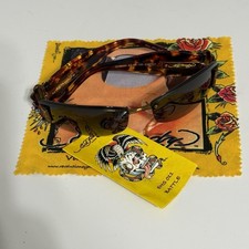 Óculos de sol feminino Ed Hardy vintage tatuagem com estojo e pano caveira e rosas comprar usado  Enviando para Brazil