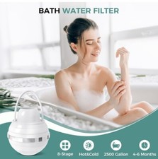 Filtro de banho para banheira - 8 estágios filtro de água de banho para torneira de banheira, água dura... comprar usado  Enviando para Brazil