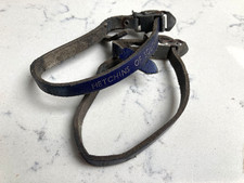 Par de correas de cuero para puntera de bicicleta HETCHINS de Chossy - azul oscuro - usadas segunda mano  Embacar hacia Mexico