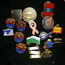 Lote de 16 pinos de esmalte vintage GWBA, WIBC, SILVER ROSE, 600 CLUB e mais comprar usado  Enviando para Brazil