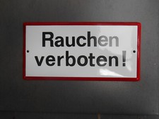 Altes emailschild rauchen gebraucht kaufen  Wesendorf