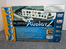 Placa de áudio Sound Blaster Audigy 2 Platinum PCI + unidade + controle remoto *caixa aberta* ESTADO PERFEITO! comprar usado  Enviando para Brazil