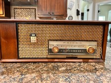 Antigo Philco Alto-falantes Gêmeos Rádio AM/FM - Gabinete de Madeira - 1963 -M-939-124, usado comprar usado  Enviando para Brazil