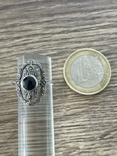 Ancienne bague en argent massif 925 Taille 54 poids 3 gr  marcassite et onyx comprar usado  Enviando para Brazil
