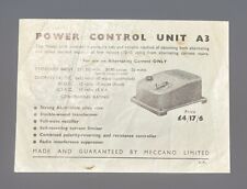 Original meccano power for sale  CREDITON