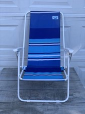 Cadeira dobrável Baja Beach 5 posições listra azul estrutura de aço praia reclinável  comprar usado Cadeira dobrável Baja Beach 5 posições listra azul estrutura de aço praia reclinável  comprar usado  Enviando para Brazil
