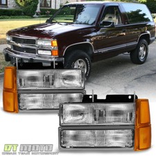 1994-1998 Chevy Silverado Suburban Tahoe Faróis + Canto + Lâmpadas de Estacionamento para-choque comprar usado  Enviando para Brazil