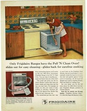 1962 FRIGIDAIRE Fogão Fogão Pull 'N Clean Cozinha Meio Século Impressão Vintage Anúncio comprar usado  Enviando para Brazil