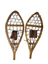Pair wooden snowshoes d'occasion  Expédié en Belgium