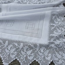 Vintage linen tablecloth for sale  PERTH