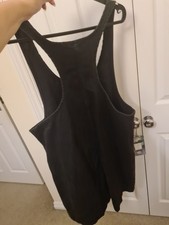Black denim pinafore for sale  CAERPHILLY