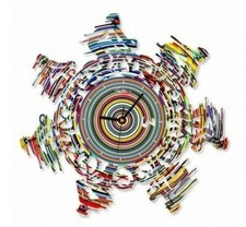 Escultura "Reloj de tiempo en bicicleta" de metal pop art pintada a mano... comprar usado  Enviando para Brazil