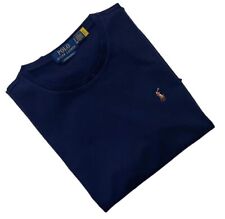 Camiseta Polo Ralph Lauren Masculina Personalizada Slim Fit Gola Redonda Algodão_Marinha comprar usado  Enviando para Brazil