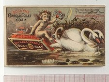 BUCHAN’S TOILET SABONETES CARTÃO COMERCIAL-CISNES BRANCOS PUXAM QUERUBIM-BARCO FEITO DE CAIXAS DE SABÃO comprar usado  Enviando para Brazil