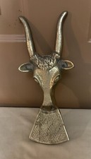 Vintage Latão Maciço Sapato Chifre Longhorn Cabeça de Direção Bota Jack Pull 9" EXC comprar usado  Enviando para Brazil
