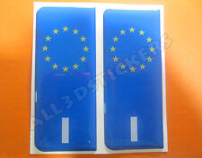 2x3D Adesivo de resina com cúpula Euro Itália Number Plate Carro Emblema Adesivo Vinyl Decal comprar usado  Enviando para Brazil