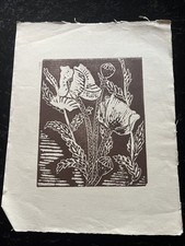 Vintage linocut woodcut for sale  STAMFORD