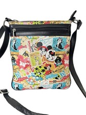 Bolsa tiracolo Mickey Mouse parques da Disney exclusiva clássica padrão colagem comprar usado  Enviando para Brazil