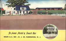 Cartão postal vintage Flemington New Jersey NJ Jo-Anns motel e lanchonete linho comprar usado  Enviando para Brazil