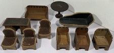 LOTE MIXTO DE MUEBLES VINTAGE PARA CASA DE MUÑECAS 1/12 - SILLAS, TUMBONA, ESCRITORIO, ASENTAMIENTO segunda mano  Embacar hacia Mexico