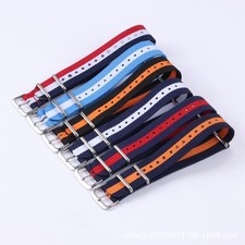 Pulseira de relógio de náilon de lona de uma peça de tecido passagem única 14 16 18 20 22 mm comprar usado  Enviando para Brazil