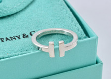 Usado, Anel Tiffany & Co. prata esterlina banda aberta em T tamanho 6,5 comprar usado Usado, Anel Tiffany & Co. prata esterlina banda aberta em T tamanho 6,5 comprar usado  Enviando para Brazil