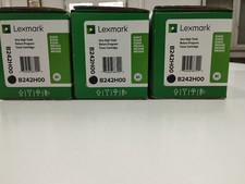 ***3 peças de toner preto LEXMARK alto rendimento B242H00 para 6000K páginas (novo lacrado). comprar usado  Enviando para Brazil
