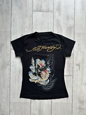 Camiseta gráfica preta extra pequena feminina Ed Hardy enfeitada comprar usado  Enviando para Brazil