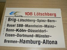 Zuglaufschild eurocity 108 gebraucht kaufen  Delmenhorst