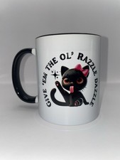 11oz mug black for sale  HULL