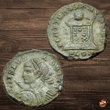 Moeda bizantina romana tardia - Crispus BEATA TRANQVILLITAS Londres London @J355 comprar usado  Enviando para Brazil