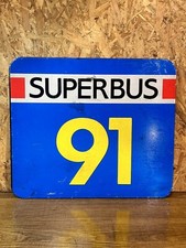 Placa Esmaltada Antiga, "Superbus 91", Deco Loft, Oficina, Garagem, Vintage comprar usado  Enviando para Brazil