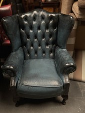 Vintage blue chesterfield for sale  GLASGOW