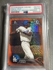 Usado, 2016 Bowman Chrome 1st Prospect Oneal CruzOrange Shimmer refrator PSA 10 Oneal comprar usado Usado, 2016 Bowman Chrome 1st Prospect Oneal CruzOrange Shimmer refrator PSA 10 Oneal comprar usado  Enviando para Brazil